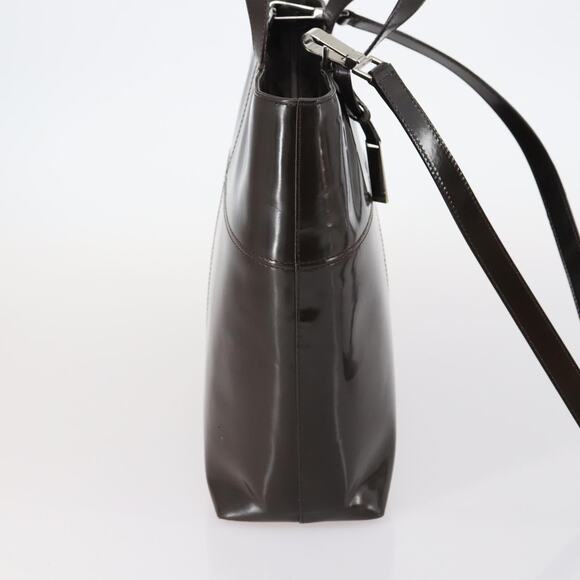 GUCCI Hand Bag Patent Leather Brown - Picture 5 of 13